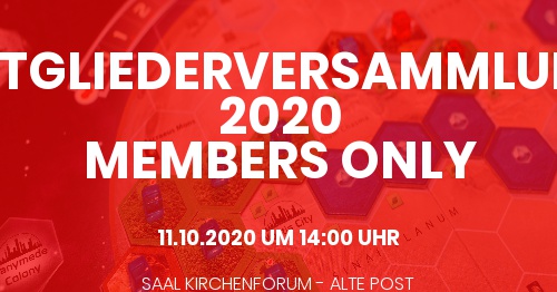 Mitgliederversammlung  2020  MEMBERS ONLY